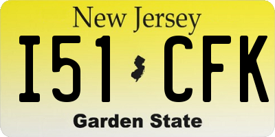 NJ license plate I51CFK