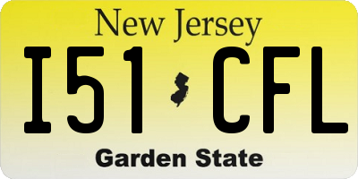 NJ license plate I51CFL