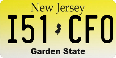NJ license plate I51CFO