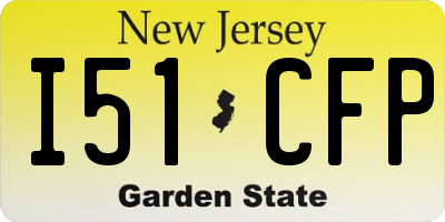 NJ license plate I51CFP
