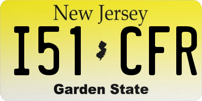 NJ license plate I51CFR