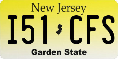 NJ license plate I51CFS