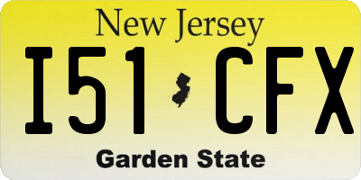 NJ license plate I51CFX