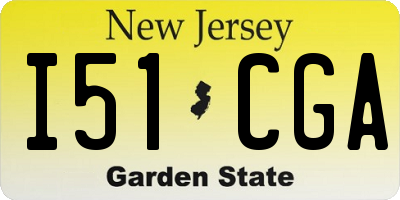 NJ license plate I51CGA