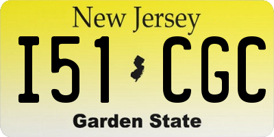 NJ license plate I51CGC