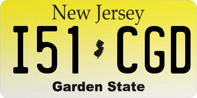 NJ license plate I51CGD