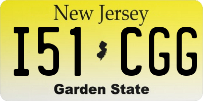 NJ license plate I51CGG