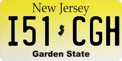 NJ license plate I51CGH