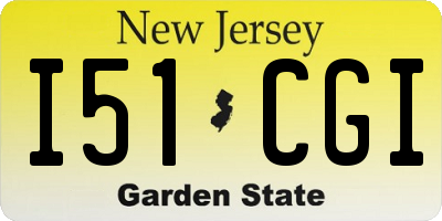 NJ license plate I51CGI