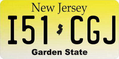 NJ license plate I51CGJ