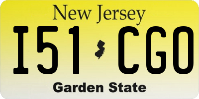 NJ license plate I51CGO