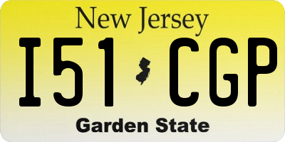 NJ license plate I51CGP