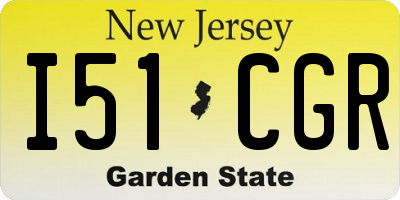 NJ license plate I51CGR