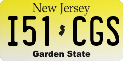 NJ license plate I51CGS
