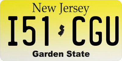 NJ license plate I51CGU