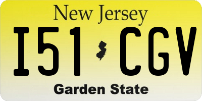 NJ license plate I51CGV