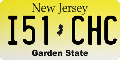 NJ license plate I51CHC