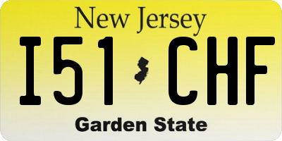 NJ license plate I51CHF