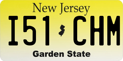 NJ license plate I51CHM