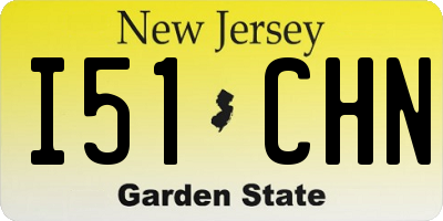 NJ license plate I51CHN