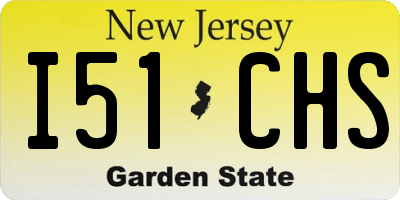 NJ license plate I51CHS