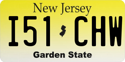 NJ license plate I51CHW