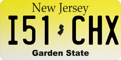 NJ license plate I51CHX