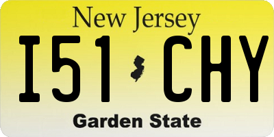 NJ license plate I51CHY