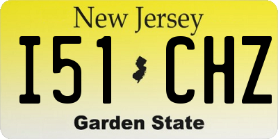 NJ license plate I51CHZ