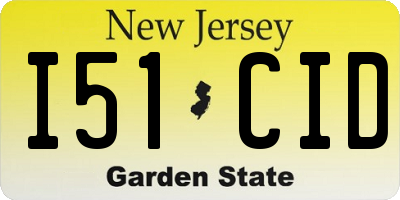 NJ license plate I51CID