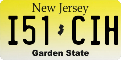 NJ license plate I51CIH