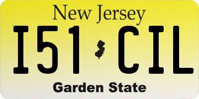 NJ license plate I51CIL