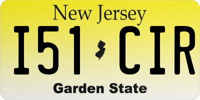 NJ license plate I51CIR