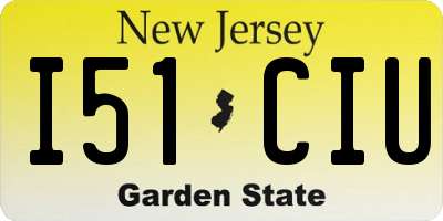 NJ license plate I51CIU