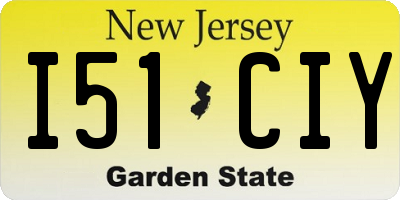 NJ license plate I51CIY