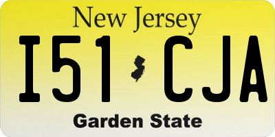 NJ license plate I51CJA