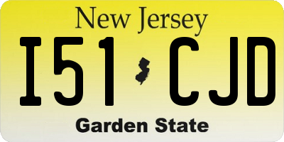 NJ license plate I51CJD
