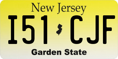 NJ license plate I51CJF