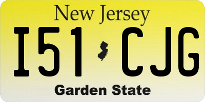 NJ license plate I51CJG