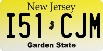 NJ license plate I51CJM
