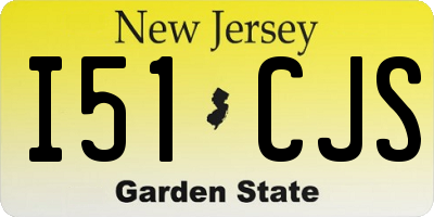 NJ license plate I51CJS