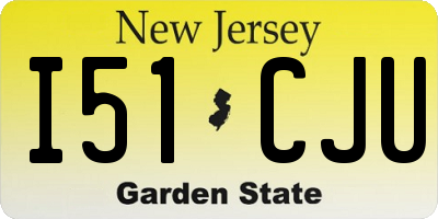 NJ license plate I51CJU