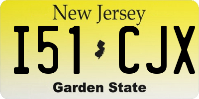 NJ license plate I51CJX
