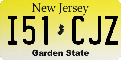 NJ license plate I51CJZ