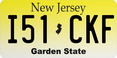 NJ license plate I51CKF