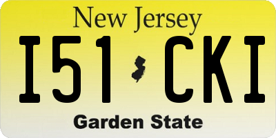 NJ license plate I51CKI