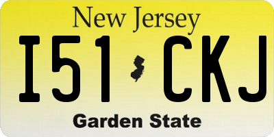NJ license plate I51CKJ