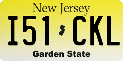 NJ license plate I51CKL