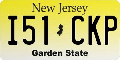 NJ license plate I51CKP