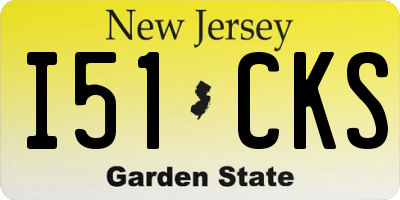 NJ license plate I51CKS
